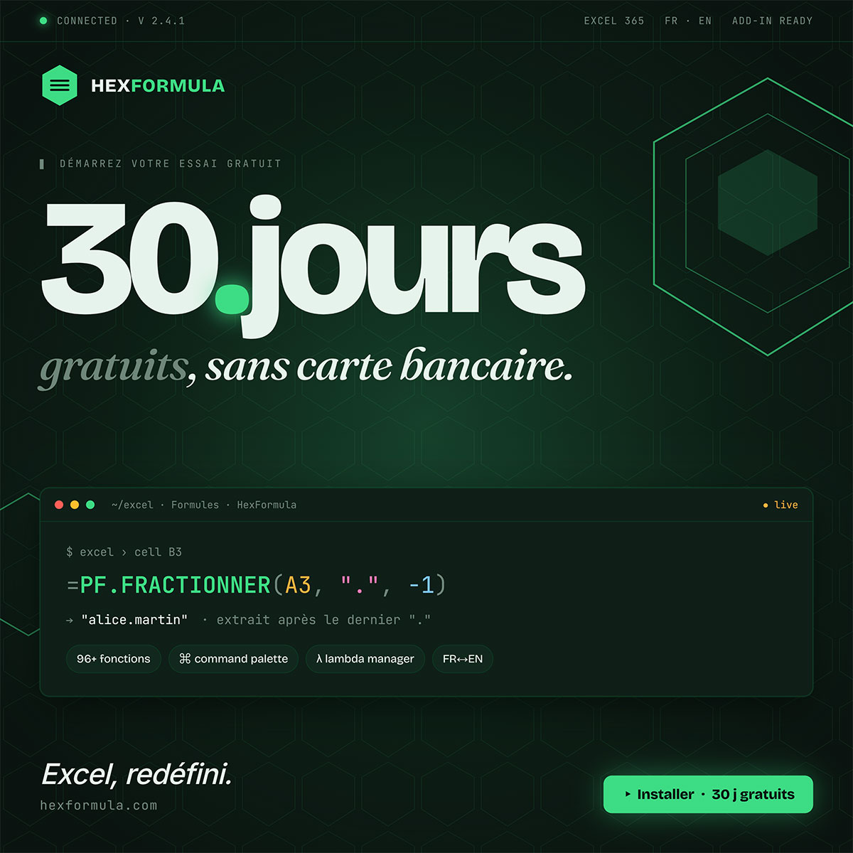 HexFormula - Essai gratuit